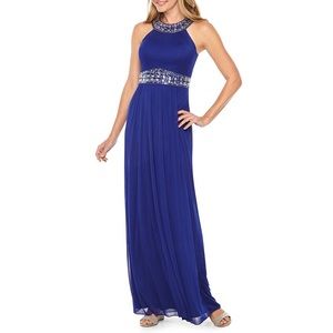 Royal Blue Beaded Formal Dress